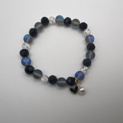 Luxe Noir Heart Bracelet