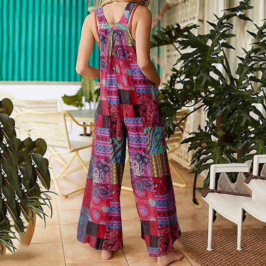 Boho Wide-Leg Jumpsuit