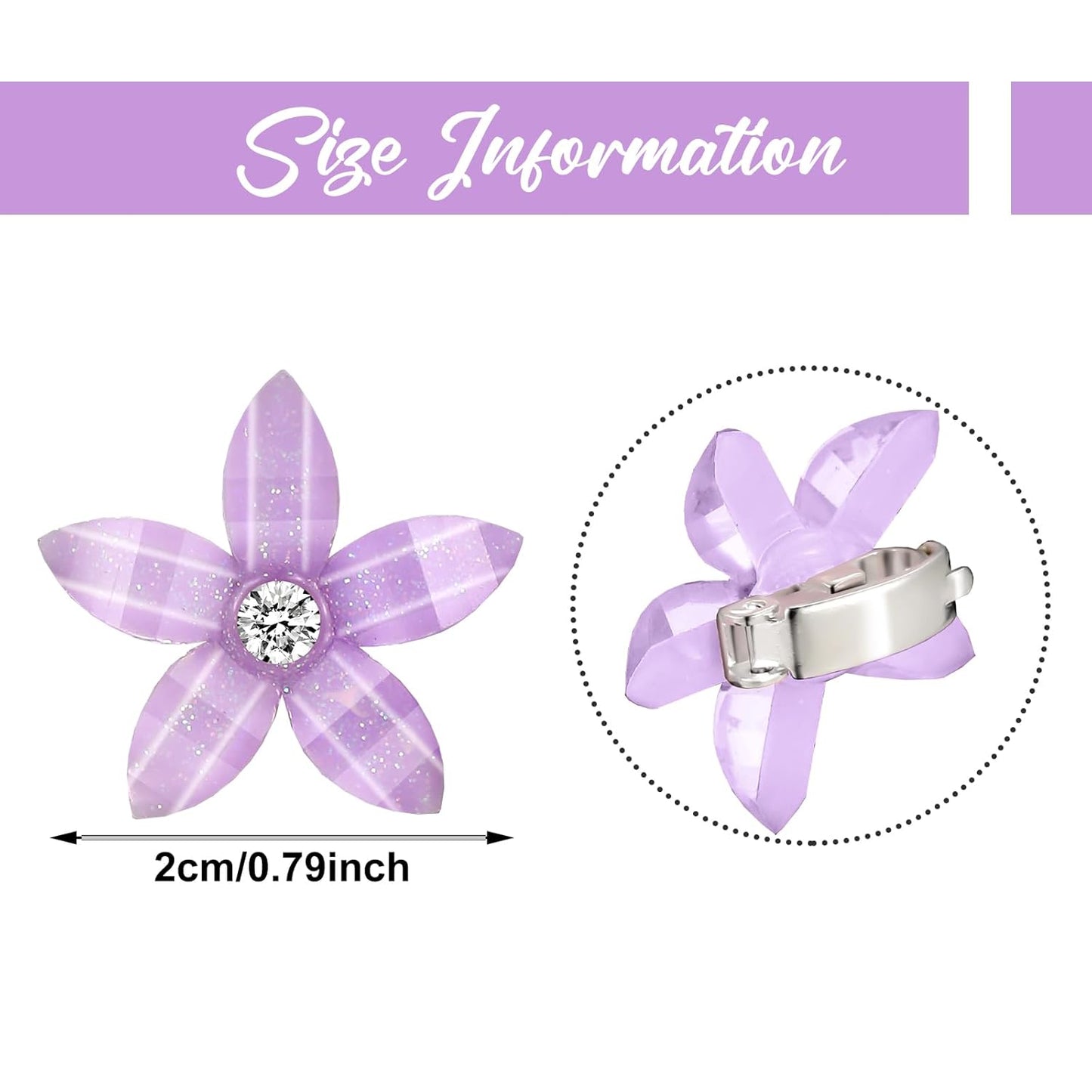 20Pcs Rhinestone Hair Clips