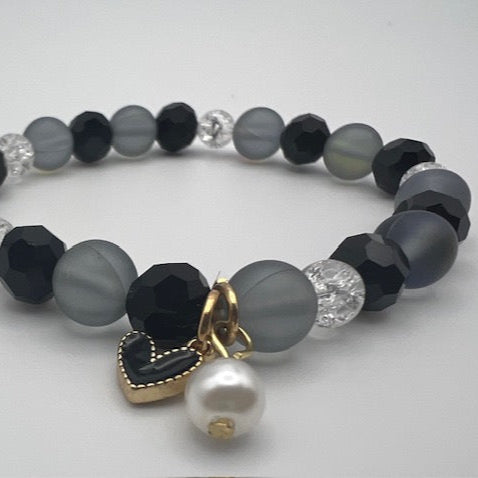 Luxe Noir Heart Bracelet