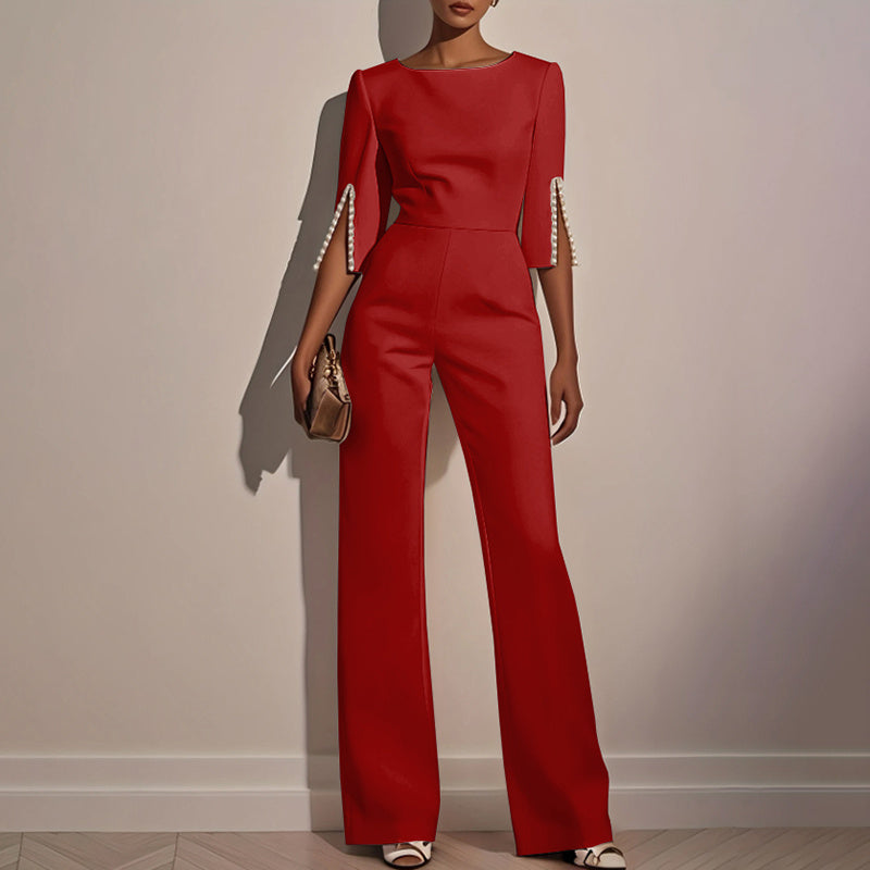 Women’s Elegant Round Neck Jumpsuit