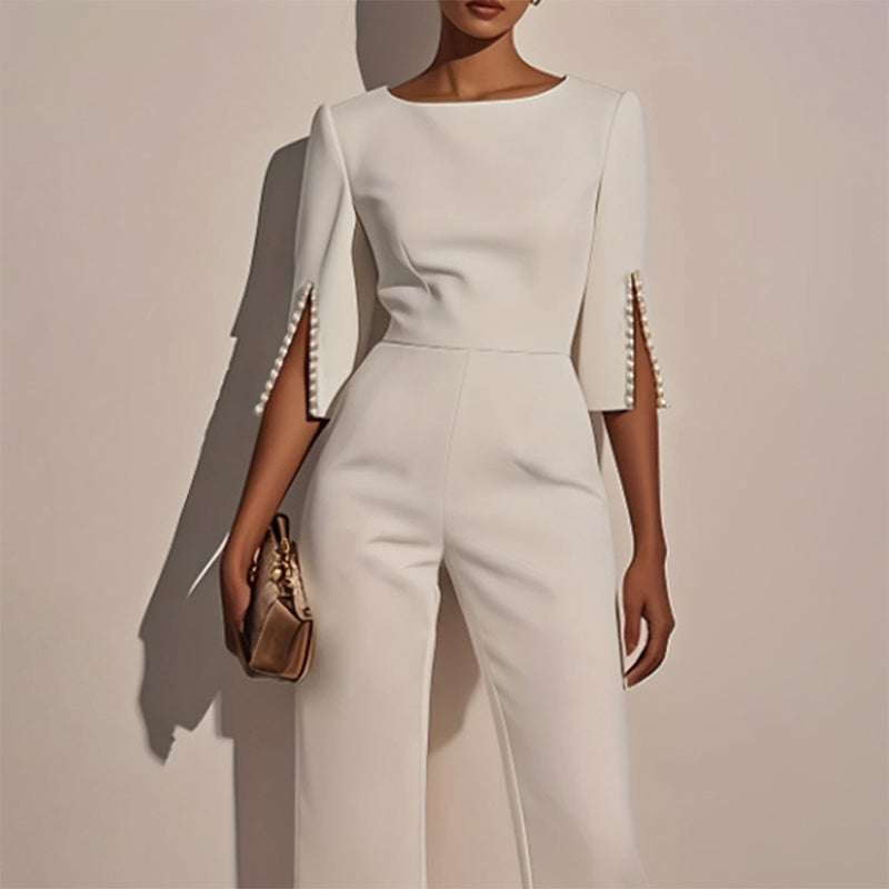 Women’s Elegant Round Neck Jumpsuit