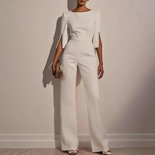 Women’s Elegant Round Neck Jumpsuit