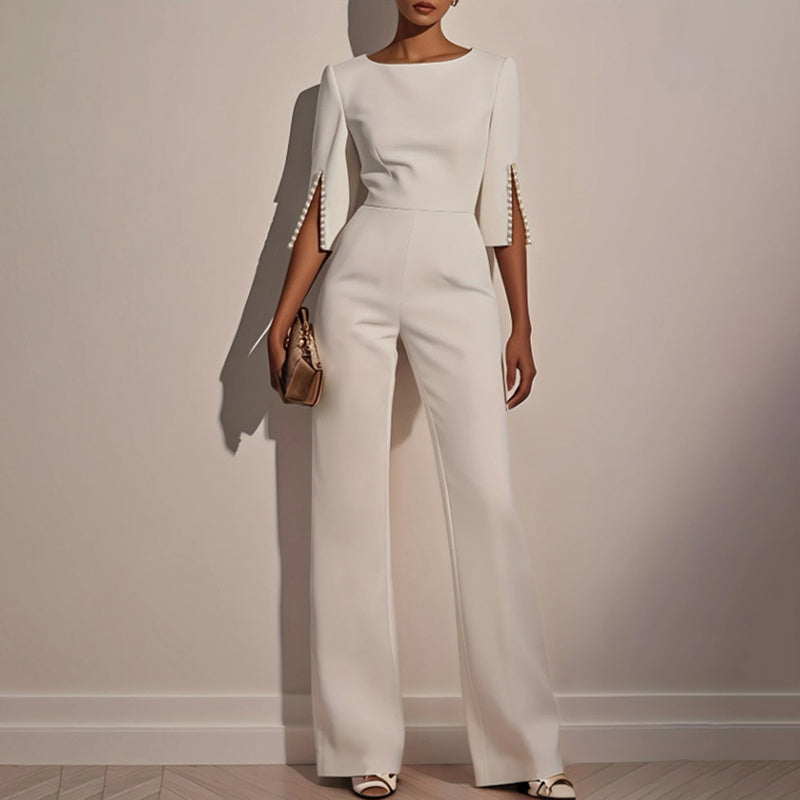 Women’s Elegant Round Neck Jumpsuit