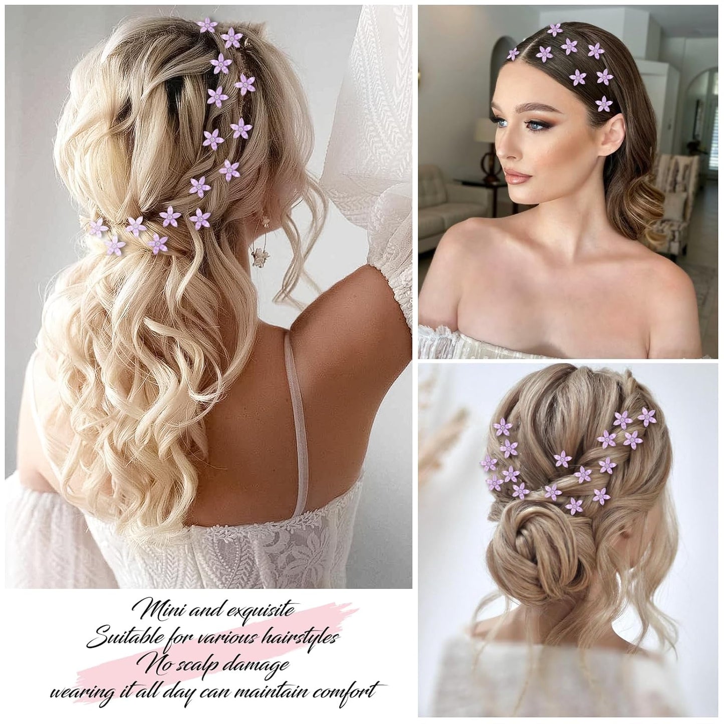 20Pcs Rhinestone Hair Clips