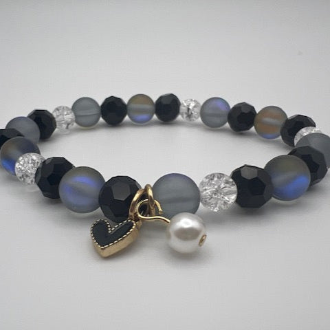 Luxe Noir Heart Bracelet