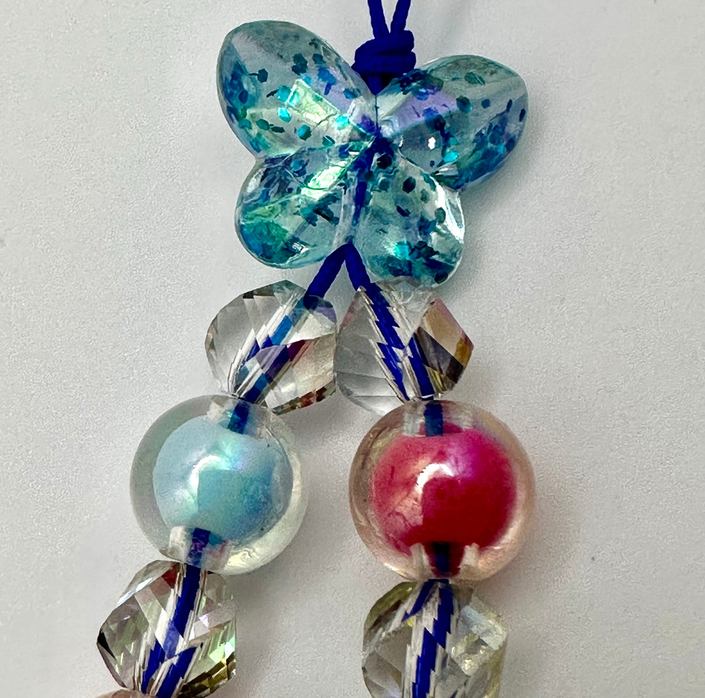 Sapphire Bloom Phone Charm
