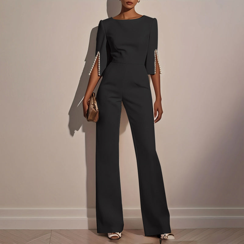 Women’s Elegant Round Neck Jumpsuit