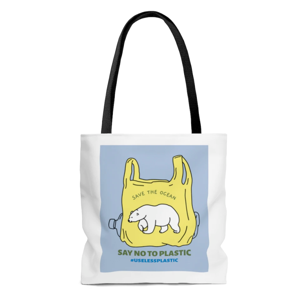 Save Earth Polar Bear Tote Bag