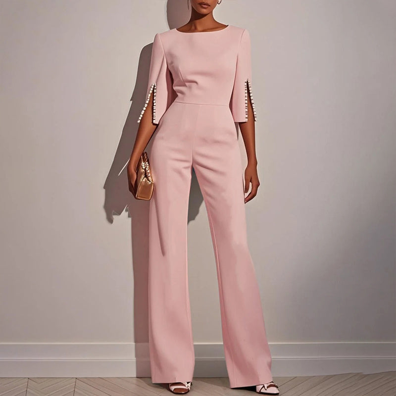 Women’s Elegant Round Neck Jumpsuit