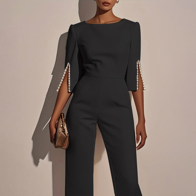Women’s Elegant Round Neck Jumpsuit