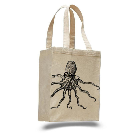Octopus Wearing Glasses Tote Bag