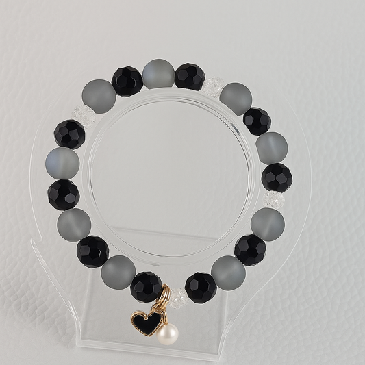 Luxe Noir Heart Bracelet
