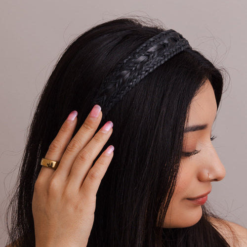 Stylish Vegan Leather Hair Accessory