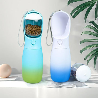 Avelora 2-in-1 Pet Water Bottle with Food Storage