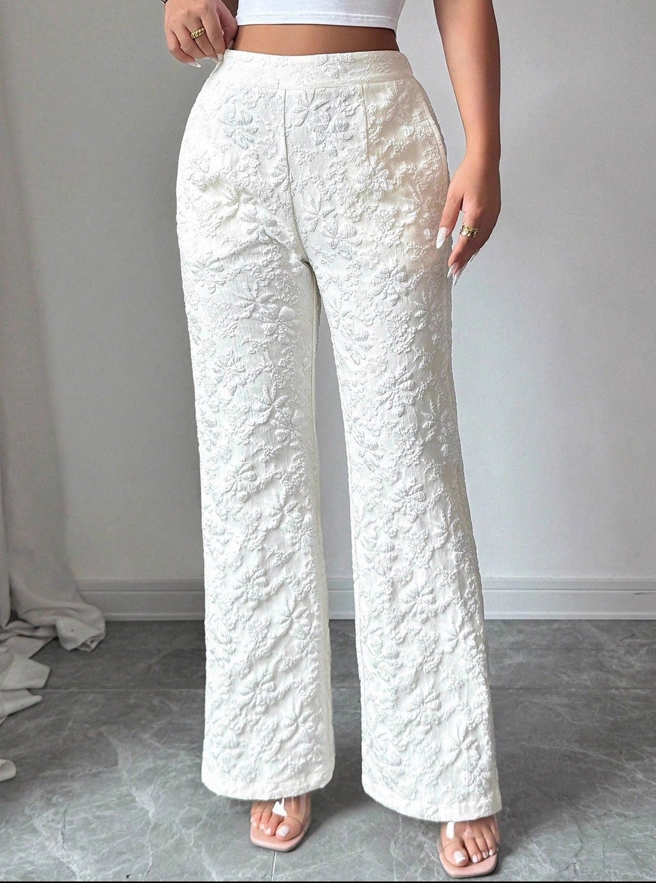 Cloud Soft Jacquard Flare Pants