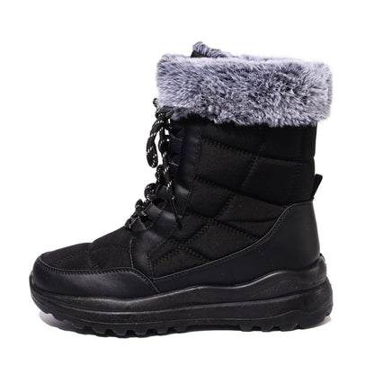 Cozy Winter Lace-Up Snow Boots