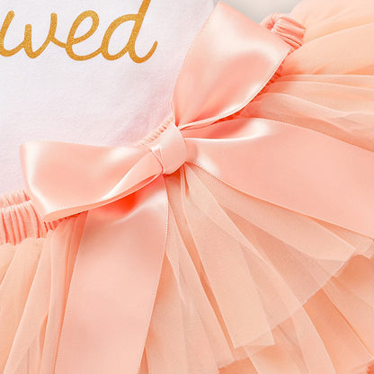 Princess 3-Piece Outfit Set – Romper, Tutu Skirt & Bow Headband