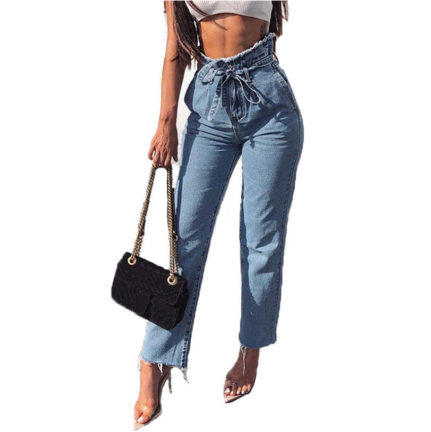 Curve Sculpt High-Waist Denim Pencil Pants