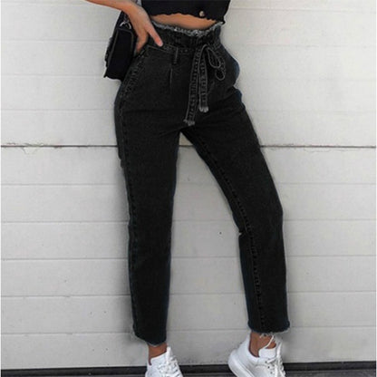 Curve Sculpt High-Waist Denim Pencil Pants