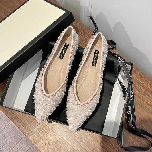 Shimmer Blossom Flats