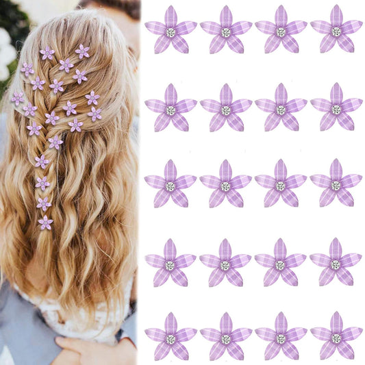 20Pcs Rhinestone Hair Clips