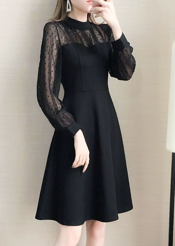 Midnight Sheer Elegance Dress
