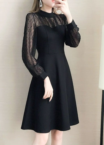 Midnight Sheer Elegance Dress