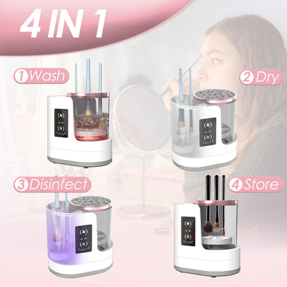 4-in-1 Electric Makeup Brush Cleaner & Dryer with UV Disinfection