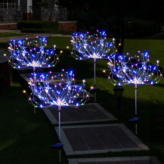 LED Solar Firework Garden Lamps 2Pcs