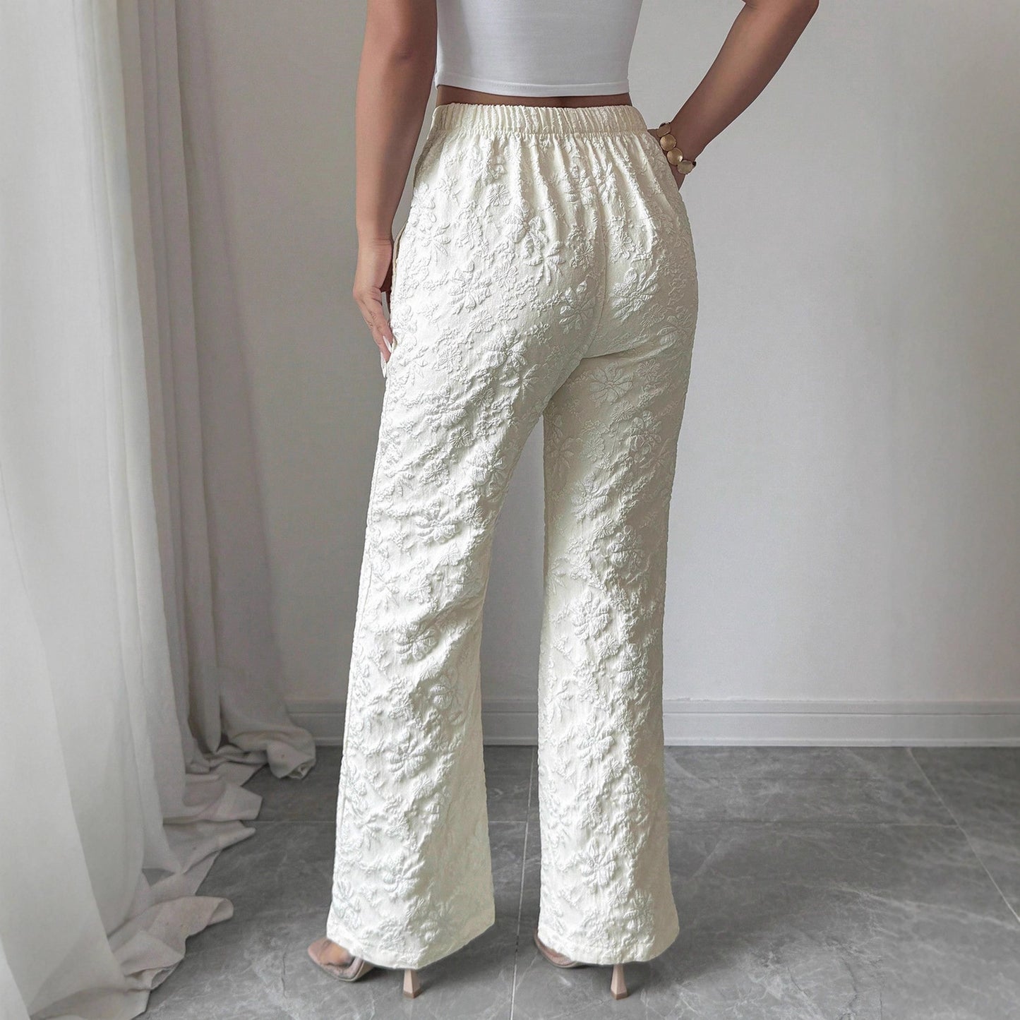 Cloud Soft Jacquard Flare Pants