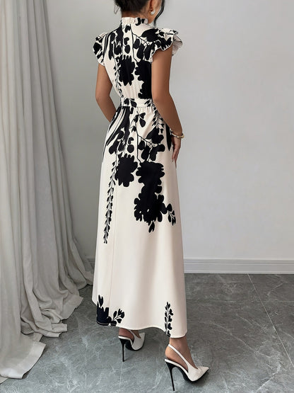Ink Petal Midi Dress