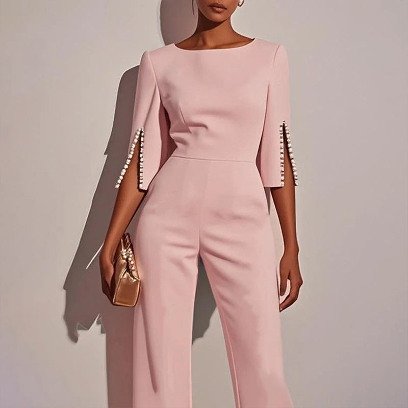 Women’s Elegant Round Neck Jumpsuit