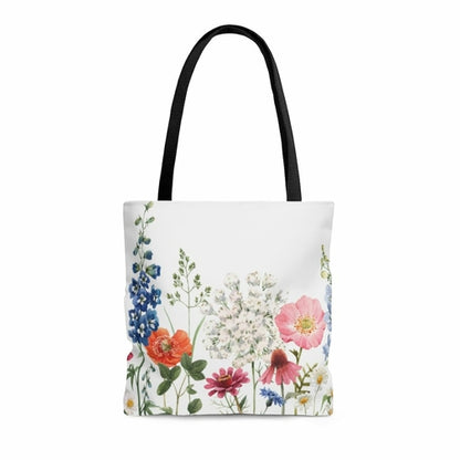 Double Sided Spring Floral Tote Bag
