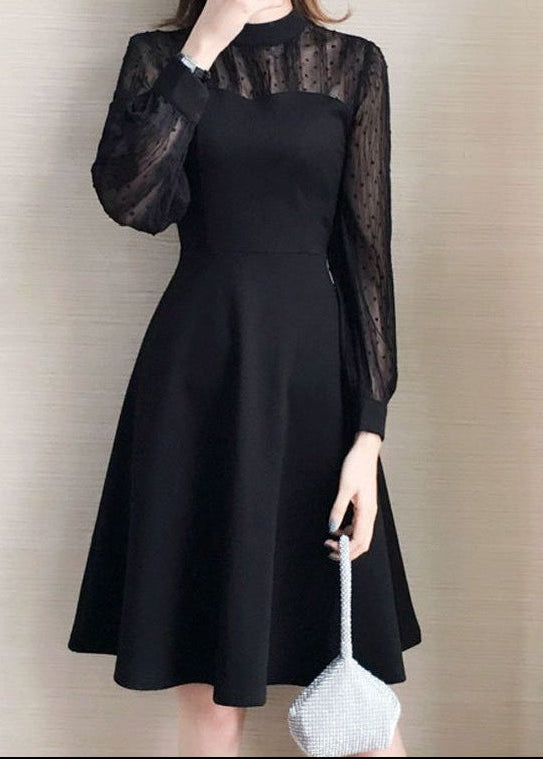 Midnight Sheer Elegance Dress
