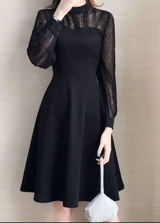 Midnight Sheer Elegance Dress