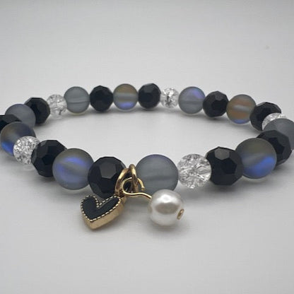 Luxe Noir Heart Bracelet
