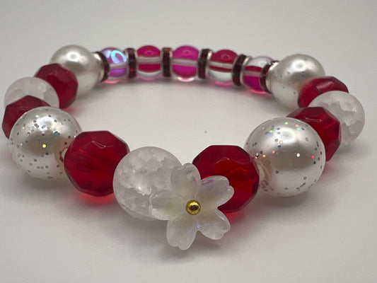 Red Radiance Flower Bracelet