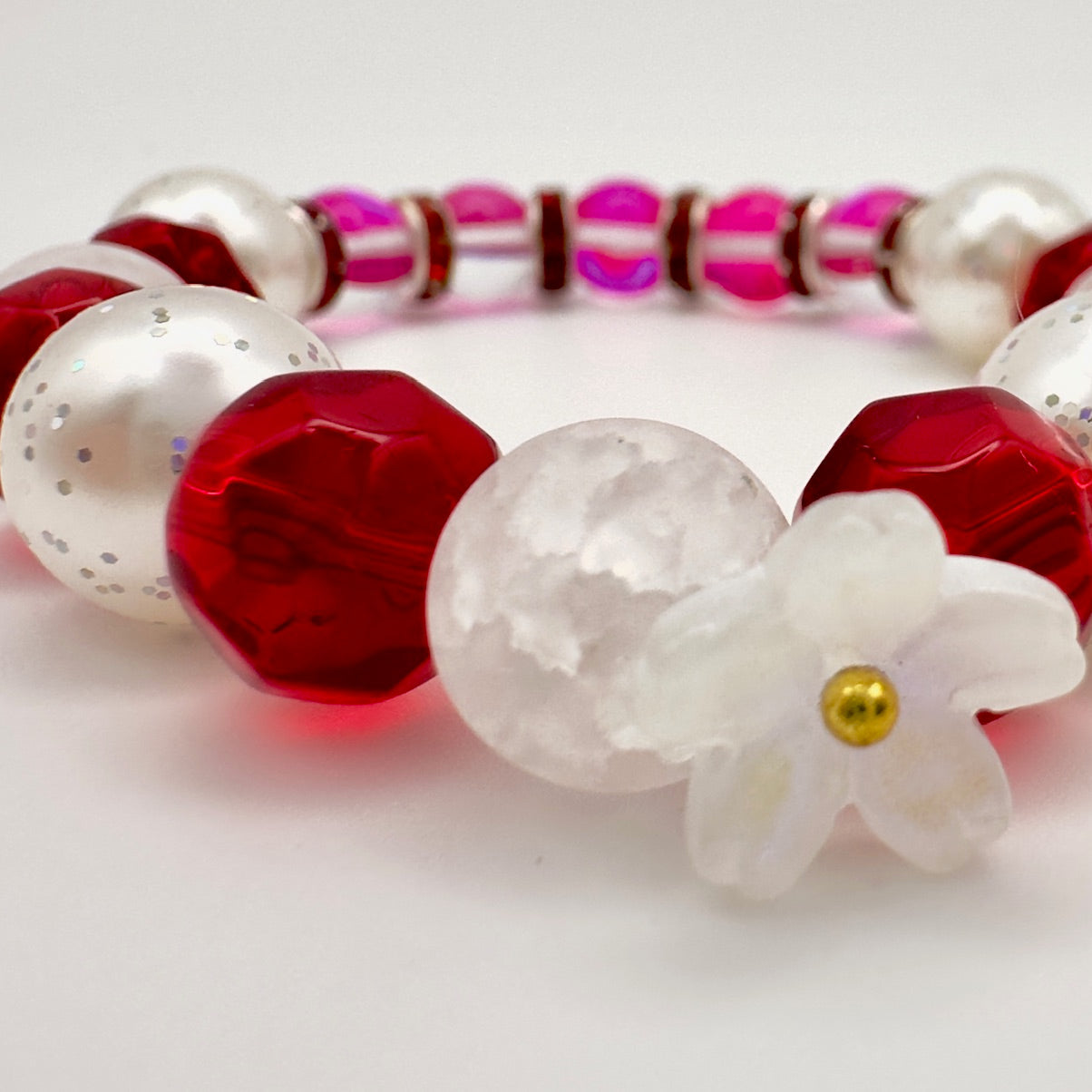 Red Radiance Flower Bracelet