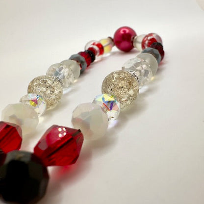 Red Bow Beaded Phone Charm