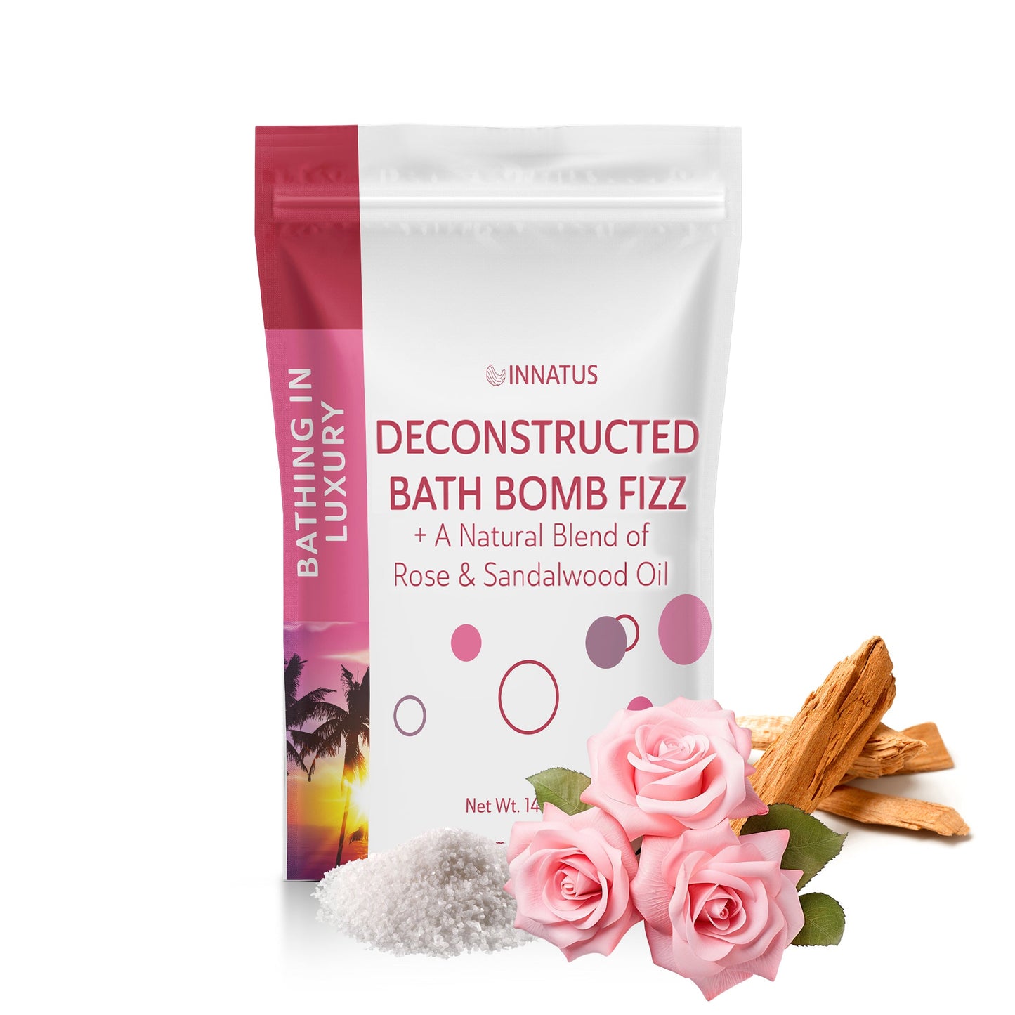 Rose and Sandalwood Deconstructed Bath Bomb Fizz