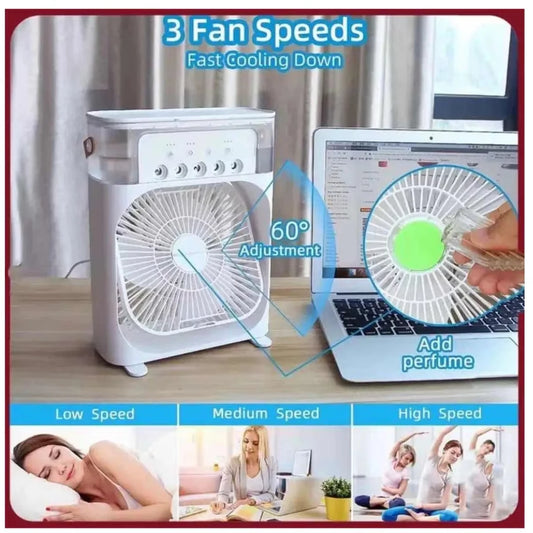 Compact 3-in-1 USB Air Cooler & Mist Fan