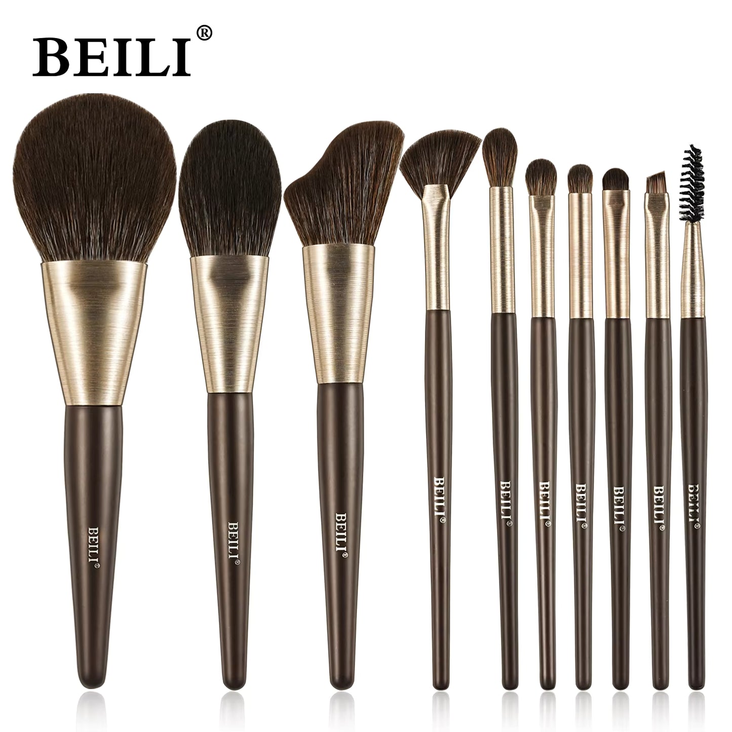 10-Piece Professional Makeup Brush Set