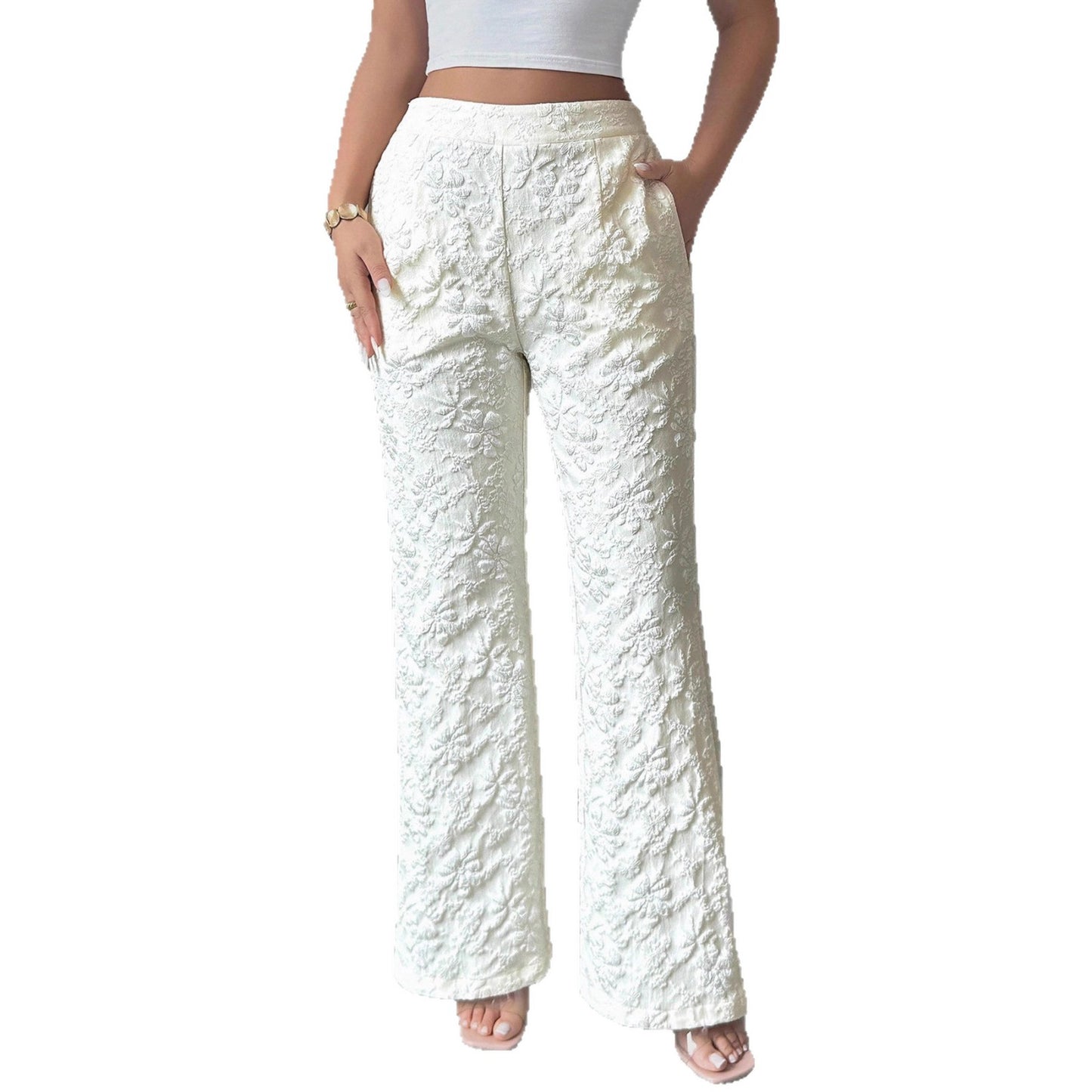 Cloud Soft Jacquard Flare Pants