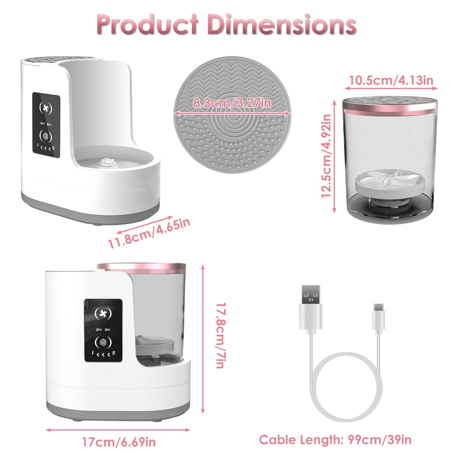 4-in-1 Electric Makeup Brush Cleaner & Dryer with UV Disinfection