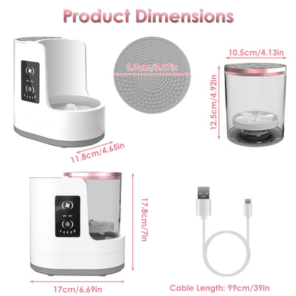 4-in-1 Electric Makeup Brush Cleaner & Dryer with UV Disinfection