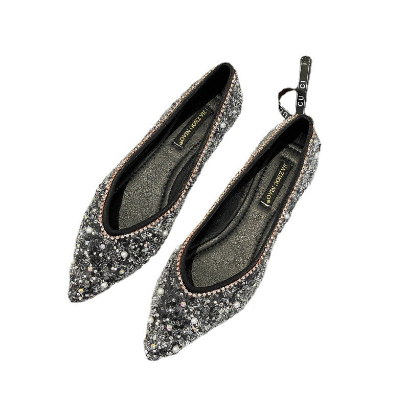 Shimmer Blossom Flats