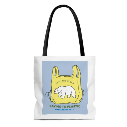 Save Earth Polar Bear Tote Bag
