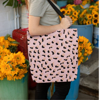 Pink Leopard Tote Bag Medium