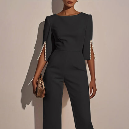 Women’s Elegant Round Neck Jumpsuit